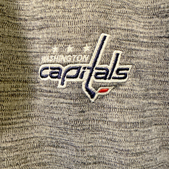 NHL Washington Capitals Hockey 2XL XXL Men’s 1/4 Zip Gray Long Sleeve - Picture 4 of 9
